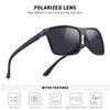 MERRY'S Rectangular Polarized Sports Sunglasses for Men Women Cycling Driving Fishing UV400 Protection S8225
