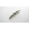 Generic Small silver metal peace sign alligator hair clip barrette for fine thin hair