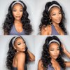 Hedy 180% Headband Wigs for Black Women Body Wave Headband Wig Human Hair Wigs Glueless 10A Brazilian Virgin Hair Machine Made Wigs Headband Wig Natural Color 22 Inch