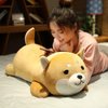 ERDAO Shiba Inu Plush Pillow,Soft Corgi Stuffed Animals Toy Cute Sleeping Puppy Doll Gifts for Kids (Round Eyes, 19.6 inch)