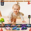 Toys for Boys 3-5, 11 Magnetic Train&Car Set Wooden Toys for Toddlers Montessori Toys for 3+ Year Old Superhero Toys Toddler Cars Christmas&Birthday Gifts for 3+ Year Old Boys Cars Toys for Kids 3-5