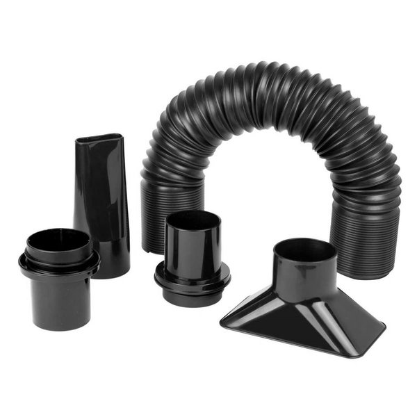 POWERTEC 70208 Dust Collection Flexible Hose Kit, 2-1/4" , Black