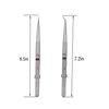 Tweezers, Precision Tweezers Set, Anti-Static Stainless Steel Curved of Tweezers, for Electronics, Laboratory Work, Jewelry-Making, Craft, Soldering, Etc（2 PCS）