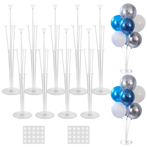JOYYPOP 9 Sets Balloon Stand Kit For Table, Balloon Sticks with Base Birthday Graduation Party Decorations Wedding