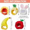 Weewooday 5 Pieces Cat Hat Cat Costume Bunny Hat with Ears Funny Banana Pineapple Cat Hat for Cats and Small Dogs Kitten Puppy Party Costume Accessory Headwear (Cute Style)