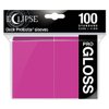 Ultra Pro Eclipse Card Sleeves - Pack of 100, Gloss Finish, Hot Pink