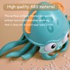 Cartoon Bath Toys Octopus Clockwork Mini Cute Swim Learning to Walk Baby Bathtub Toys Infant Water Land Classic Toy for Children (Octopus Red)