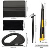 Car Window Tint Kit Vinyl Wrap Tool Kit Include Felt Squeegee, Window Film Application Kit Window Tinting Tools Film Cutters, Retractable Utility Knife and Edge Trimming (Black)