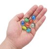 MANSHU 60 Pieces Glass Marbles for Marble Games, 0.63 inch, 6 Colors.