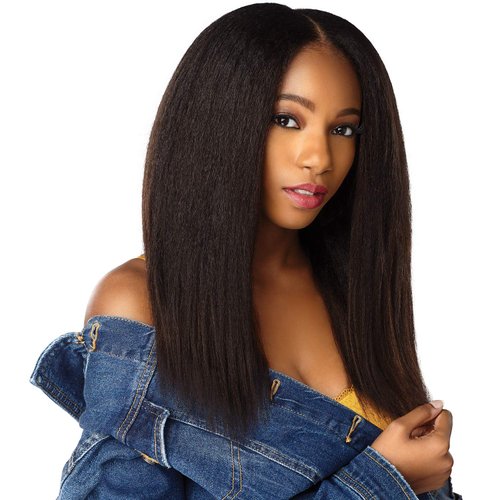 Sensationnel Human Hair Clip On Weave Curls Kinks & Co 1C Clique (18", NATURAL BLACK)