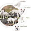 RCOMG 7PCS Fox Toy Figures, Plastic Forest Animals Fox Figurines Set Include Arctic Fox & Red Foxes Toys, Cake Topper Party Favor Gift for Kids Children Toddlers