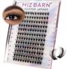 MIZ BARN Lash Clusters 144pcs Lash Extension D Curl Eyelash Clusters, 12-18mm individual Lashes Fluffy False Eyelashes Clusters DIY at Home (D-12-18 MIX)(DIY 06)