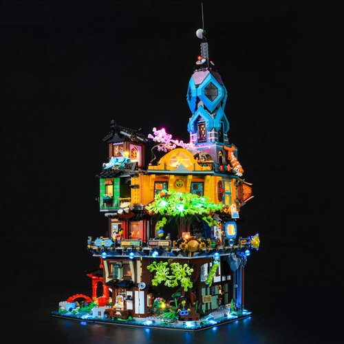 BRIKSMAX Led Lighting Kit for City Gardens - Compatible with Lego 71741 Building Blocks Model- Not Include The Lego Set