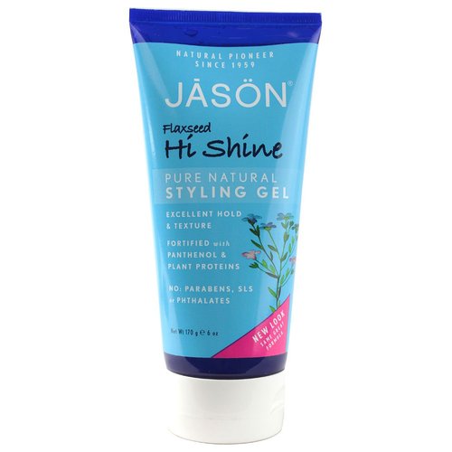 JASON Flaxseed Hi-Shine Styling Gel, 6 Ounce Tubes (Pack of 2)