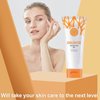 3 Pcs Orange Exfoliating Gel Scrub Face Body Skin Peeling Gel Face Scrub Deep Cleansing Moisturizing Facial Exfoliator 50g