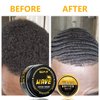 Wave Pomade for Men Strong Hold Easy Wash 360 Wave Training Hair Cream, Waves Grease for Men Promotes Layered Waves, Moisture, Control and Silky Shine, Wave Kit Curved Medium Waves Brush Silky Durag