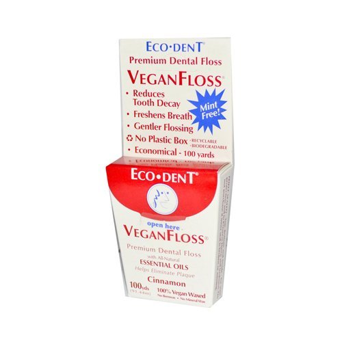 W2B - Eco-Dent VeganFloss Premium Dental Floss Cinnamon - 100 Yards - Case of 6