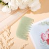 Geiserailie 2 Pieces Jade Combs Massage Stone Hair Comb Guasha Scraping Scalp Comb Facial Massage Tool Multifunctional Handheld Head Tools for Valentine's Day Mother's Day Gift(Square Style)