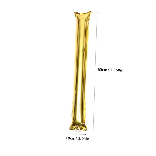 jojofuny 24pcs Thunder Sticks Inflatable Cheering Stick Clapper Noise Makers Cheer up Toys for Sports Games Birthday Party Supplies Wedding Concert Carnival Balloon Golden