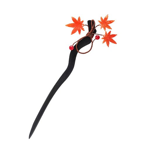 Autumn Maple Leaves Vintage Hair Stick Wooden Hair Pin Hair Accessories Chopsticks Barrette for W...