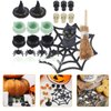 IMIKEYA 25PCS/Set Halloween Miniature Ornaments Mini Figurine Fake Spider Halloween Witch Hat Broom Halloween Miniature Dollhouse Accessories DIY Halloween Decor Party Favor