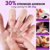 Makartt Solid Nail Glue Gel for Press On Nails: Gel Nail Glue for Nail Tips Long-Lasting Super Strong Nail Glue for Acrylic Nails Clear 3D Nail Gel for Nail Art Home Salon UV Nail Lamp Cured 15ML