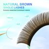 NAGARAKU Natural Brown Color Eyelash Extensions 0.15mm D curl 7-15mm Mix Tray Individual Lashes Classic Faux Mink Volume 20 rows Soft Eyelash Supplies