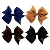 20pcs/lot Mutilcolor 4 inch Grosgrain Ribbon Hair Bows Girl Boutique Bow Baby Childs Handmade Diy Hairbows with Clip Kids Hair Accessories