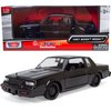 All Star Toys 1987 Buick Regal 3.8SFI Turbo T-Type Grand National Black w/Deep Dish Custom Wheels 1/24 Diecast Model Lowrider Car Exclusive Motormax 73319