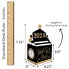 Big Dot of Happiness New Year's Eve - Gold - Treat Box Party Favors - 2024 New Years Eve Party Goodie Gable Boxes - Set of 12