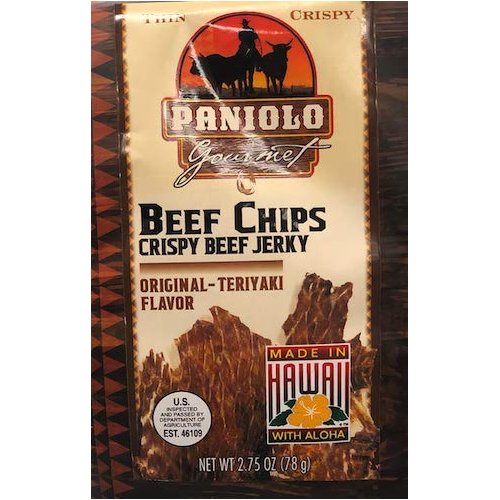 Beef Chips Crispy Beef Jerky ORIGINAL TERIYAKI Flavor, 2.75oz (78g) (1)