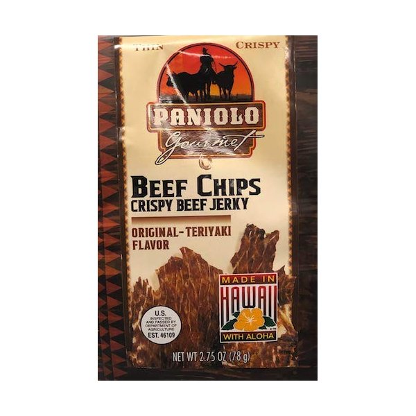 Beef Chips Crispy Beef Jerky ORIGINAL TERIYAKI Flavor, 2.75oz (78g) (1)
