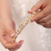 JWICOS Gold Princess Tiara Crown for Girls Wedding Headband Headpieces for Birthday Pageant Prom Bridal Party Photography