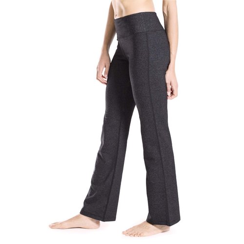 Yogipace,Petite Women's Bootcut Yoga Pants Long Workout Pant,27",Charcoal,Size XL