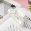 YUXIANLB Bride Claw Hair Clip, White Acrylic Banana Barrettes, Wedding Gift for Bride Hair Accessory, Rhinestone Bride Logo, Bachelorette Party Gift, Bridesmaid Gift, Bridal Shower, Wedding Must Haves