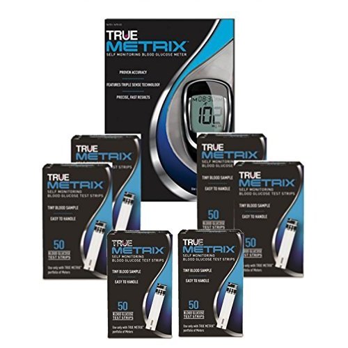 True Metrix Blood Glucose Test Strips 6x50 With Monitor System