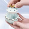 Honey Joy Dappen Dish for Monomer Butterfly Ceramic Monomer Dish for Monomer Acrylic Nail Liquid Porcelain Anti-volatilization Monomer Bottle (HJ-NAPB062-Blue)