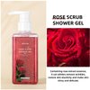 2-in-1 Body Wash & Body Scrub Rose (11.3fl.oz), Gentle Exfoliating Scrub for Deep Cleansing, Effective on Acne & Dead Skin, Brighten & Moisturize Skin Polishes