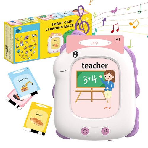 Talking Flash Card, Learning Toys for Ages 2-5, Montessori Learning Educational Sensory Toys, Kids Gift for Boys Girls Birthday Preschool Activity,224 Sight Words (Purple, Small)