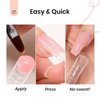 Beetles Poly Extension Gel Nail Kit, 4 Colors Nude Pink Neutral Poly Nail Gel With Base Top Coat Trendy Nail Art Design Nail Manicure Enhancement All In One Poly Nail Gel Kit