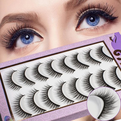 Short Natural 3D Mink Lashes - Birthday Mother&#39;s Day Gifts Presents for Women &amp; Wife 10 Pairs Fau...