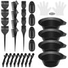 IRCHLYN Hair Dye Brush and Bowl Set Hair Dye Kit Hair Tint Dying Coloring Tool Hair Dye Comb with Ears Covers Hairdressing Clips and Hair Dye for Salon and Personal DIY (78 Pieces)