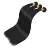 Straight Human Hair Bundles 12A Brazilian Human Hair 3 Bundles 100% Unprocessed Virgin Human Hair Weave Straight Bundles Human Hair Extensions Natural Black Color 20 22 24Inch