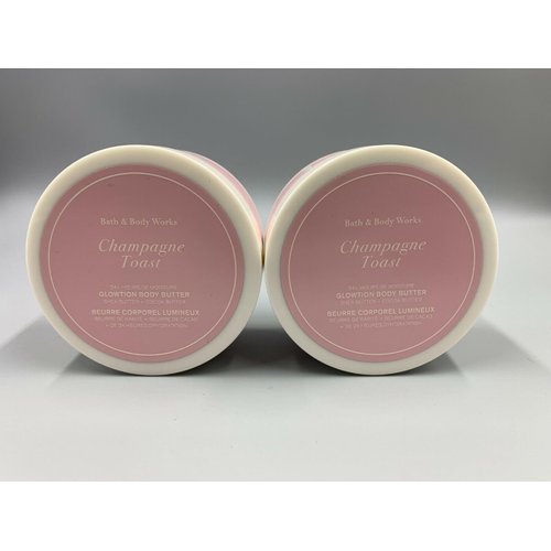 2 Champagne Toast Shea & Cocoa Body Butter 6.5 oz ea Glowtion
