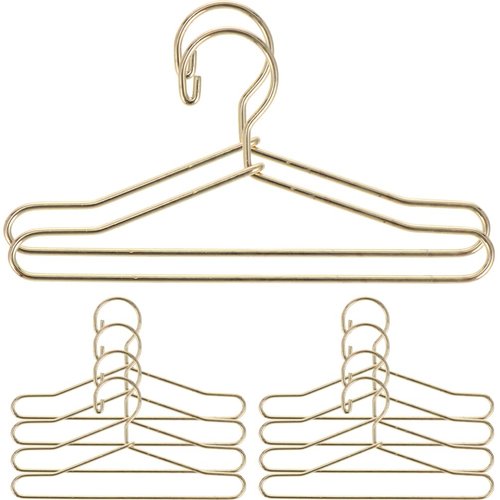 Toddmomy Doll Clothes Black Felt Hangers Mini Clothes Hangers 10Pcs Metal Doll Clothes Hangers Mini Doll Clothes Hanger Mini Doll Coat Hangers Accessories Doll Clothes Black Felt Hangers