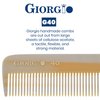 Giorgio G40 Handmade All Fine Tooth Pocket Comb, Hair Comb Straightener for Everyday Grooming Styling Hair, Mustache and Beard for Men Women and Kids, Saw Cut and Polished (4.5")