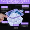 FANDAMEI Nail Soaking Bowl, Nail Soak Off Bowl, Gel Nail Polish Remover Kit, Nail Soaking Bowl For Acrylic Nails, Dip Powder Remover Tools, Nail Remover Bowl, Manicure Bowls Nail Soaking, Cuticle Kit