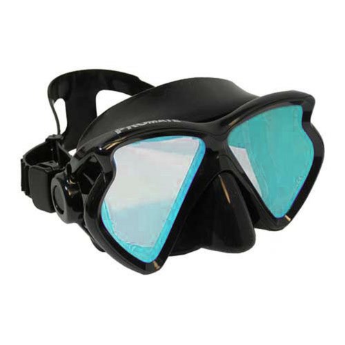 Promate Scuba Dive Diving Mask Snorkeling Color Correction Mask with Tinted Lenses Snorkel, Red lenses