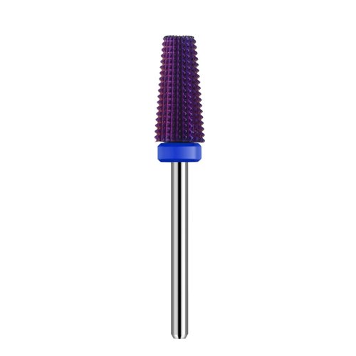 ERUIKA 5 in 1 Nail Drill Bits,Tungsten Carbide Drill Bit, Cuticle Drill Bits Nail Bits for Nail Drill 3/32 Inch for Nail Bit Manicure Pedicure (M, Purple)