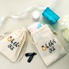 BLUE PANDA 20 Pack Drawstring Hangover Kit Bags for Bachelorette Party, Weddings, Bachelor, Bridal Shower, Party Favors (Cotton, 4x6 in)